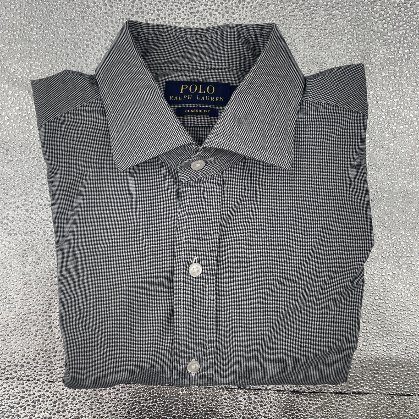 16 1/2 34/35 Men Polo Ralph Lauren Andrew Classic Fit Long Sleeve Shirt Blue EUC