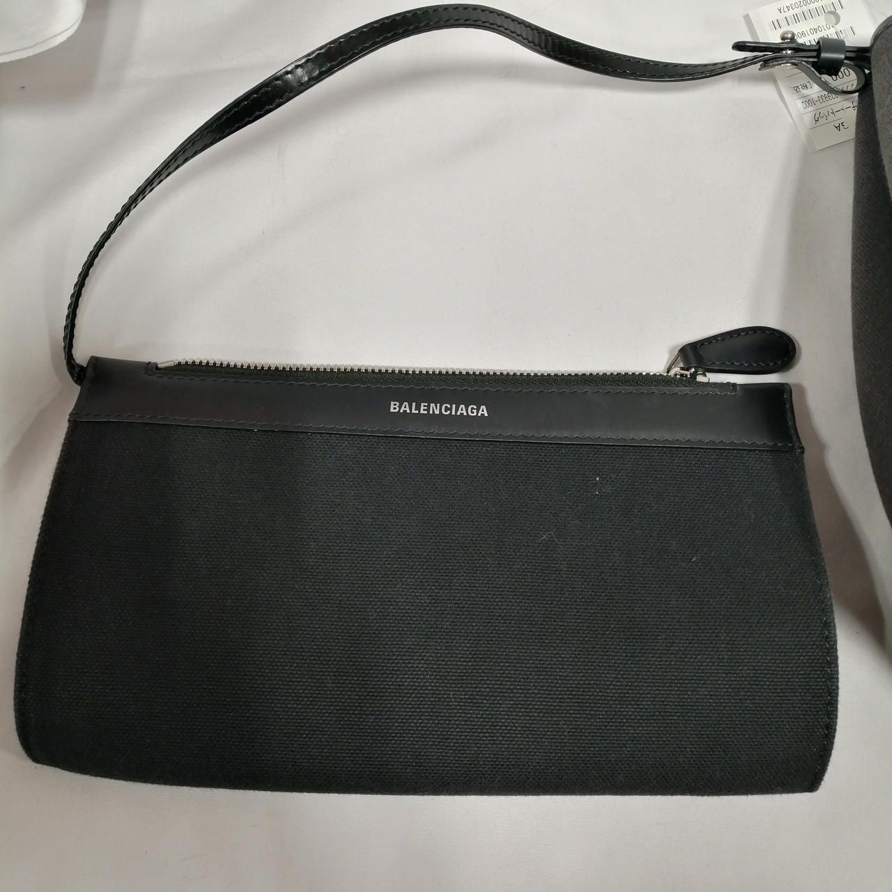 BALENCIAGA Canvas Leather Tote Bag Black 339933-1000 Used