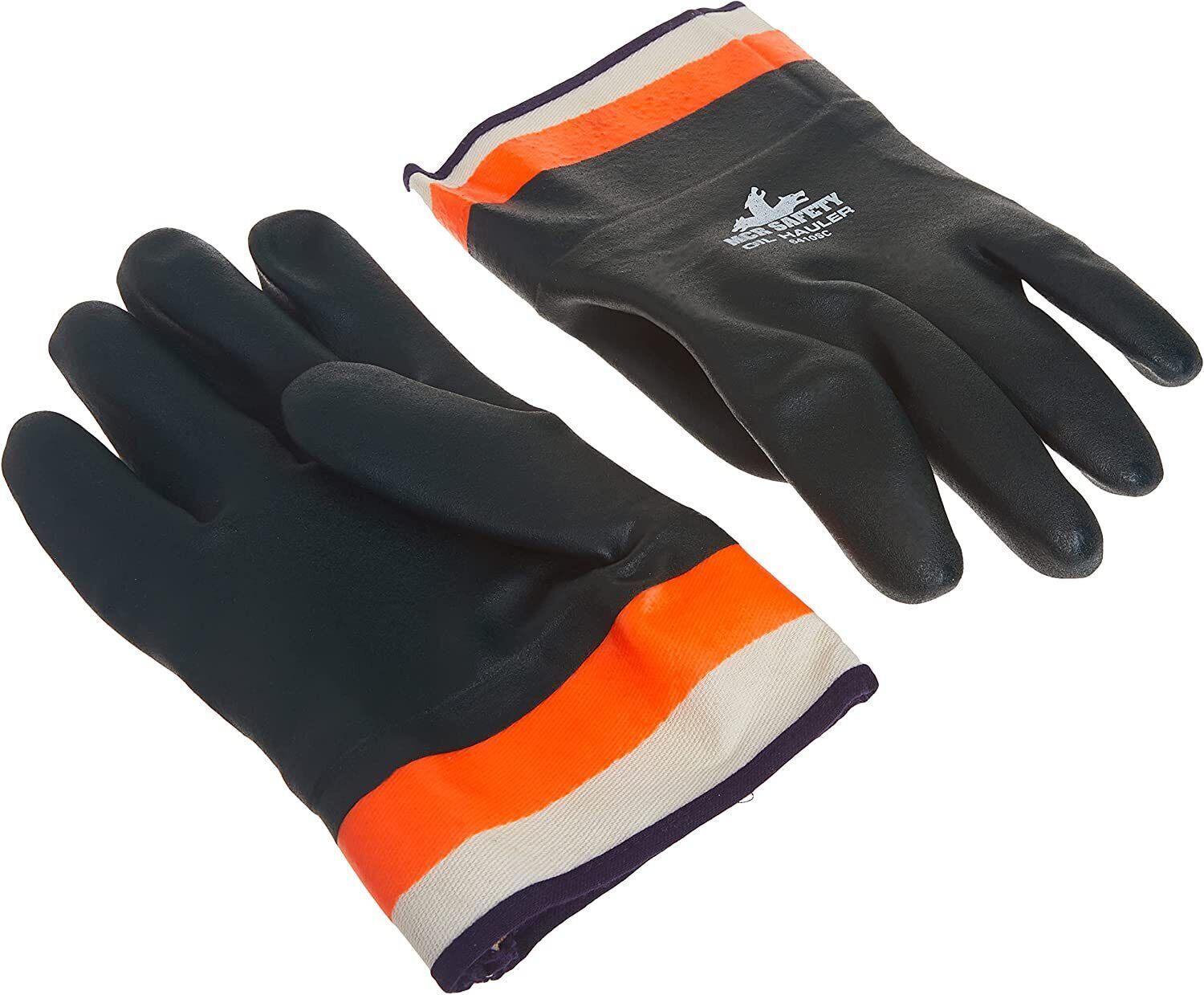 MCR Oil Hauler Double Dipped Chemical Resistant PVC Rubber Safety Work Gloves LG