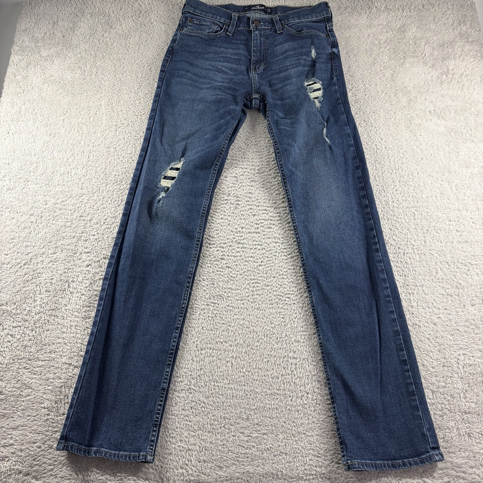 Hollister Jeans Mens 30×36 (Fits 28×33) Classic Straight Epic Flex Dark Wash