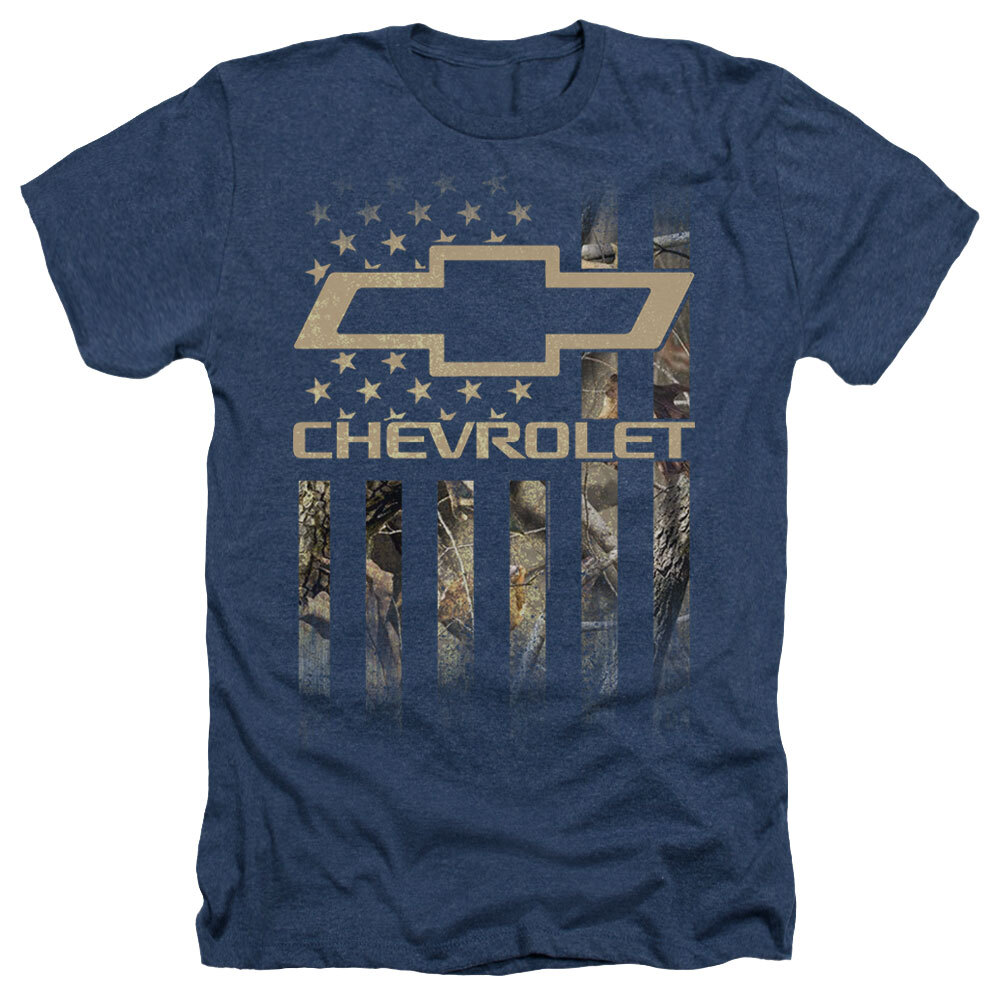 CHEVROLET CAMO FLAG Licensed Adult Men’s Heather Tee Shirt SM-3XL