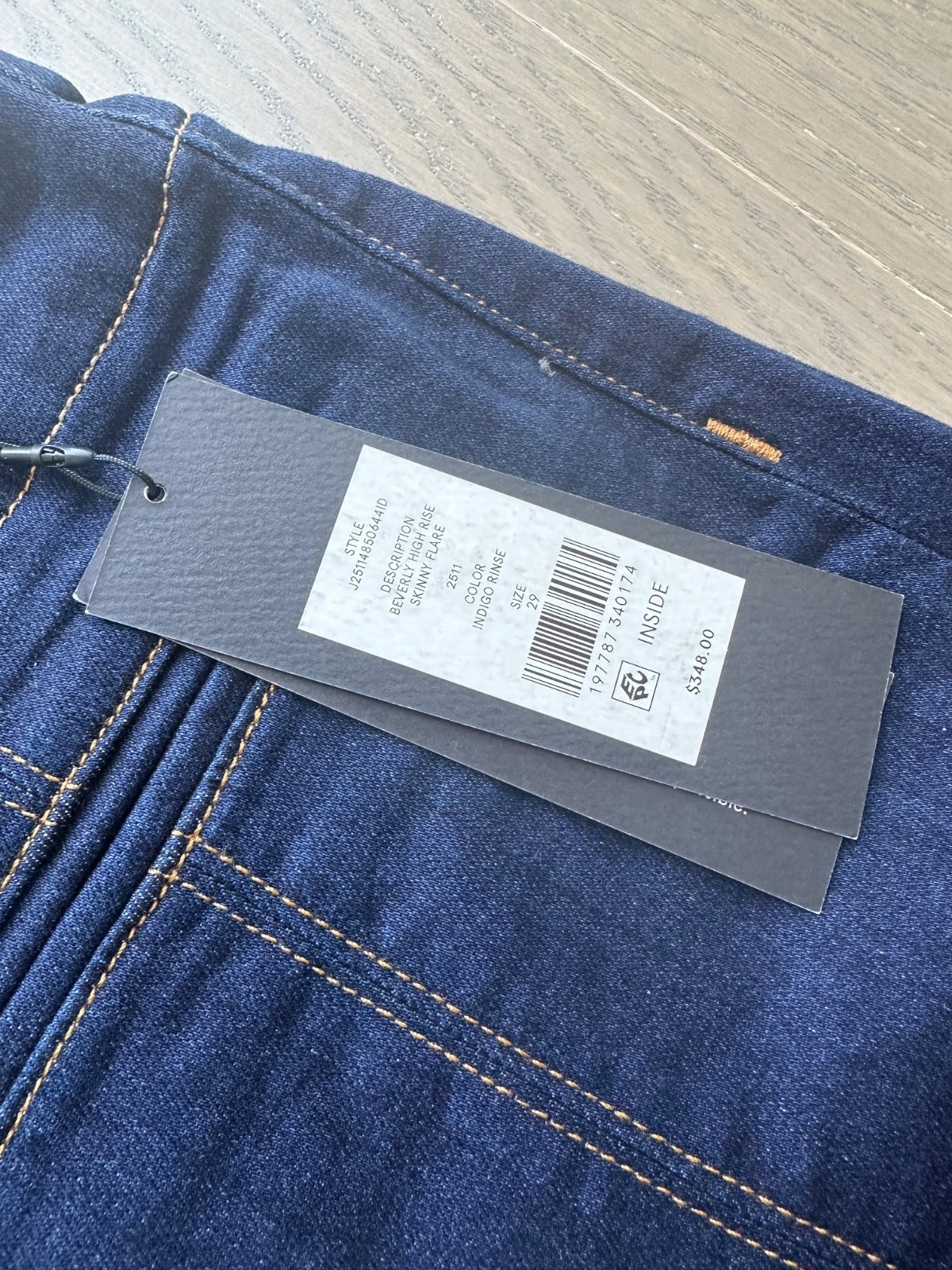 Veronica Beard Beverly Indigo Rinse Skinny Flare Trouser Jean With Tags Size 29