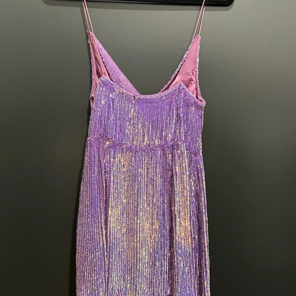 Retrofete Jill Sequin Dress in Iridescent Lavender | Size Small | Sold Out