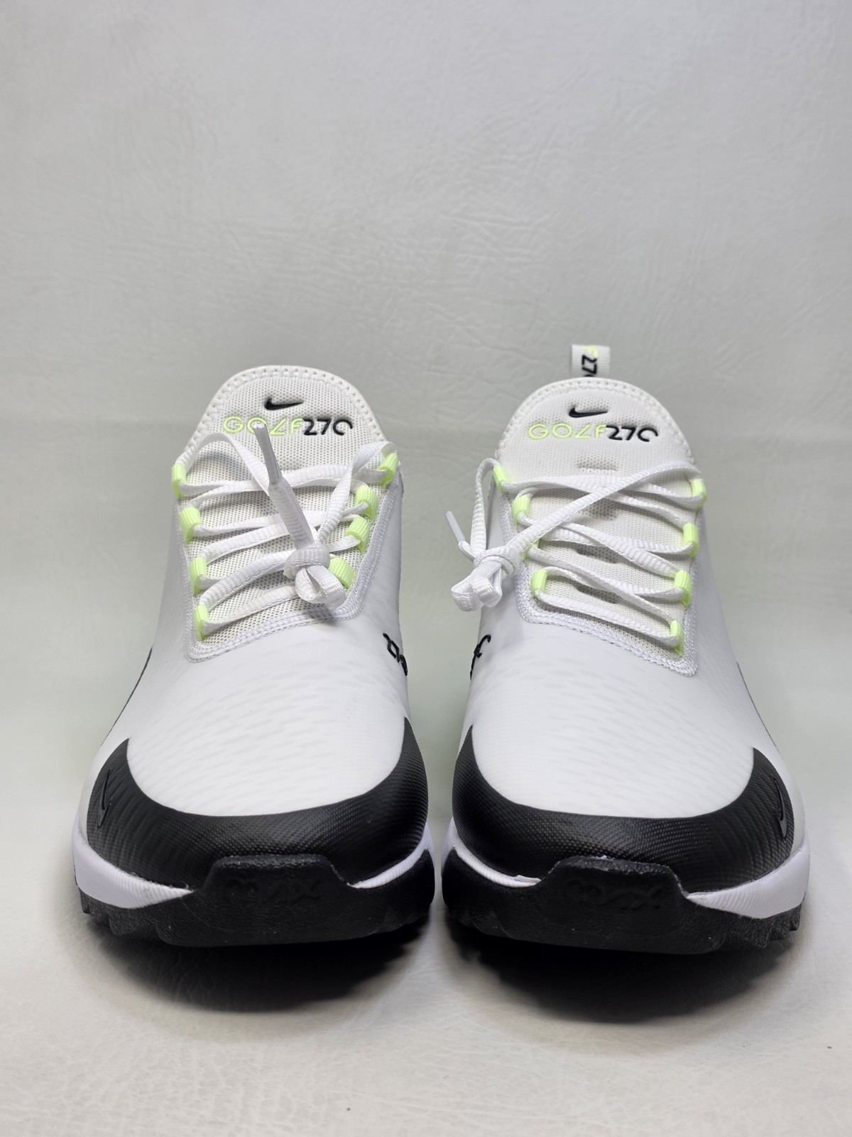 Nike Air Max 270 Golf Sneakers White Black Volt CK6483-105 Mens Size 10.5 New