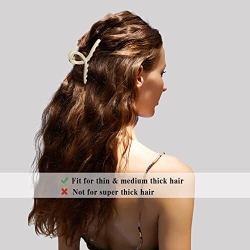 4.3 Inch Hair Claw Clips Large No Slip Big Matte Jaw Butterfly Clip 4 Colors