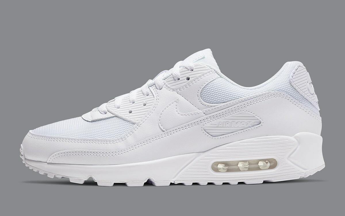 Nike Air Max 90 Triple White Wolf Grey CN8490-100 Men’s Retro OG