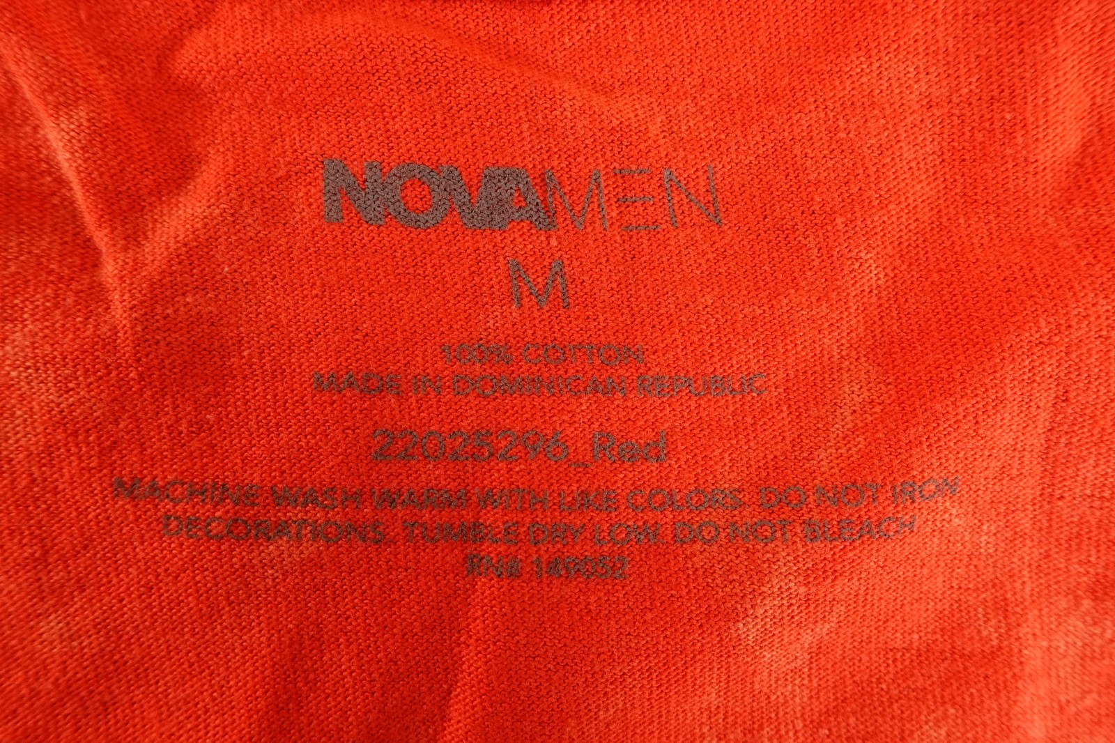 NOVA Men Medium Red Not Applicable Graphic Short Sleeve Crew Neck T-Shirt New