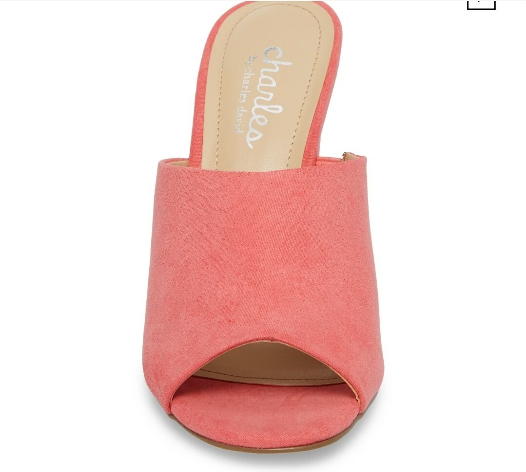 Charles by Charles David Hector Coral Suede Slide Sandals Select