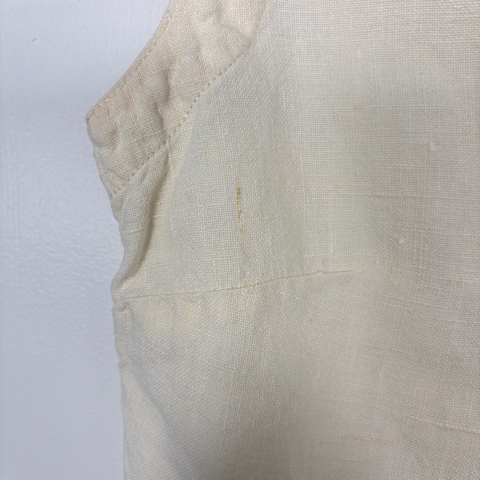 Ecolution Womens Tank Top Size S Cream Eco-Hemp V-Neck Sleeveless Shell