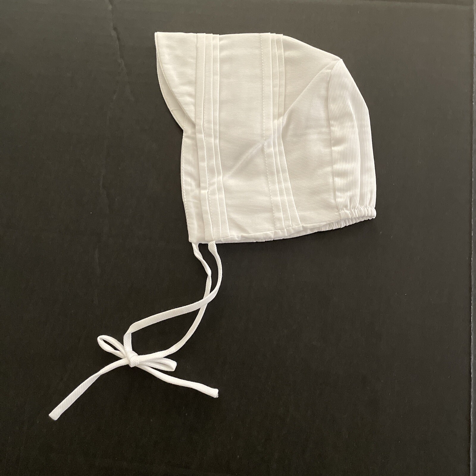 Petit Ami Boys Christening Baptism Outfit 24 Mon White Coverall Bonnet Set Tucks