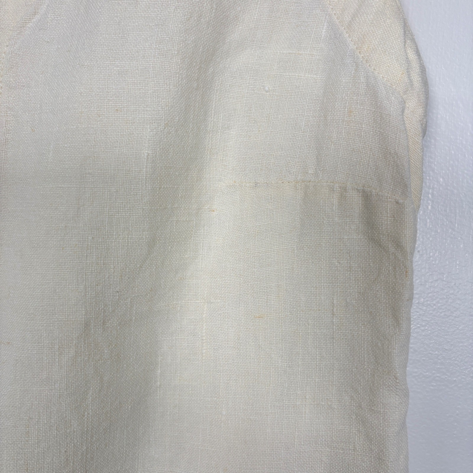Ecolution Womens Tank Top Size S Cream Eco-Hemp V-Neck Sleeveless Shell