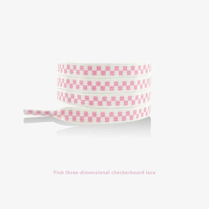 Classic Flat Checkerboard Shoelaces for Sneakers AF1 Wave Shoelace Sports Casual