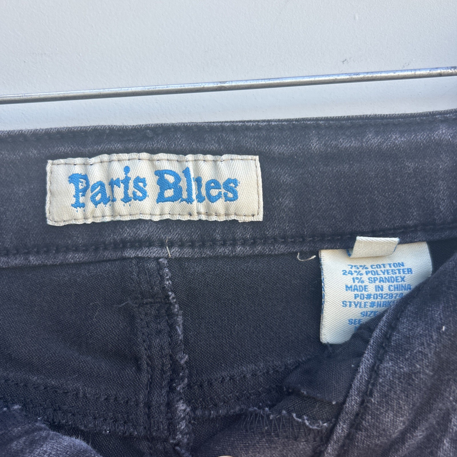 Paris Blues Size 3 Blue Jeans Black 5-Pocket Design