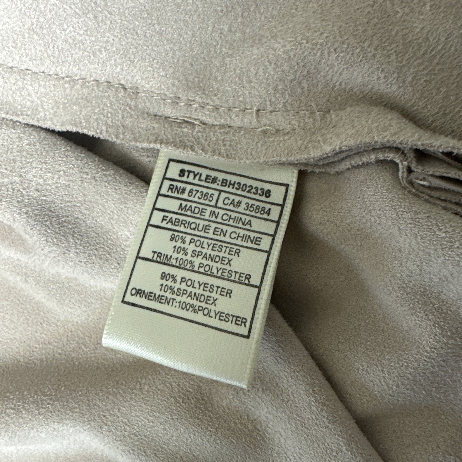 BB Dakota Polyester/Spandex Blend Open Front Jacket Pockets Beige Size Medium