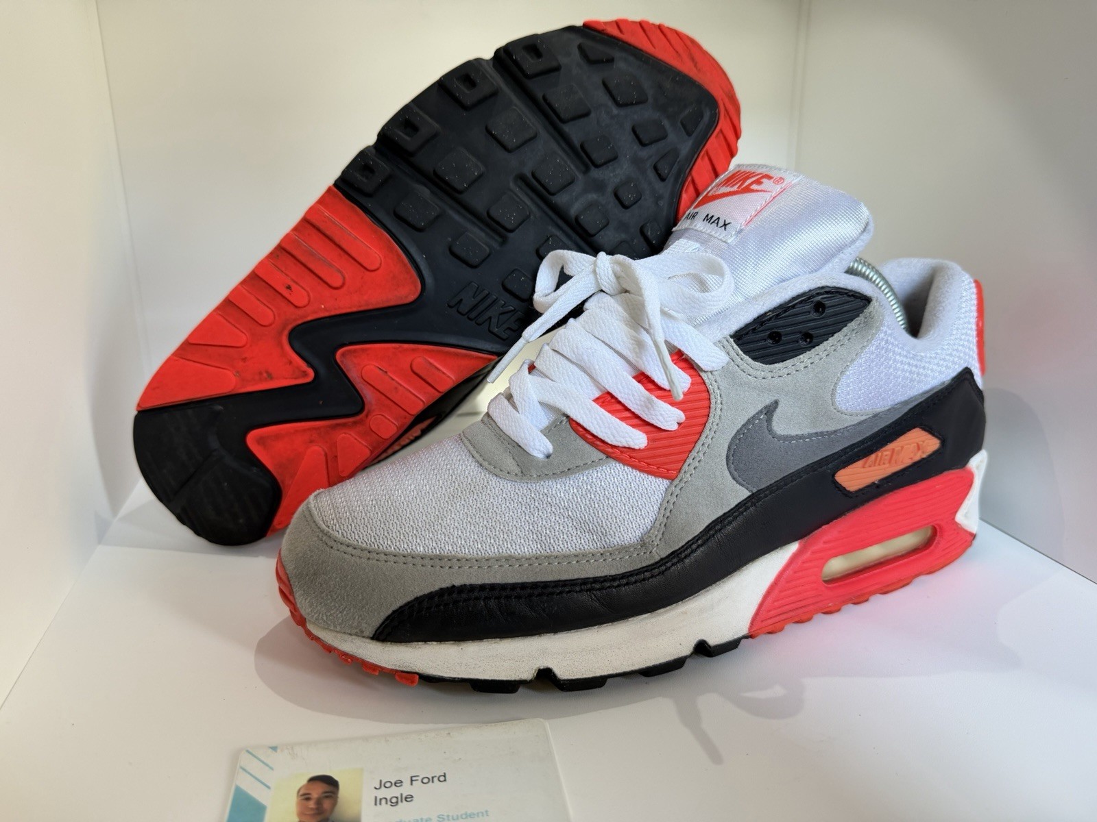 Nike Air Max 90 OG Infrared 2015 Size 9 OG Box Hang Tag Authentic
