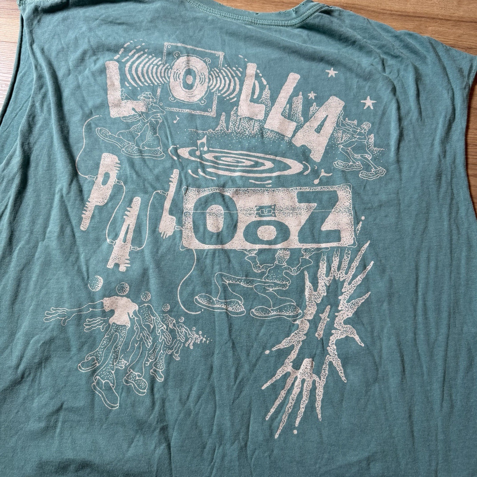 Lollapalooza Tank Top Adult XL Green Chicago Festival Sleeveless Shirt 2026
