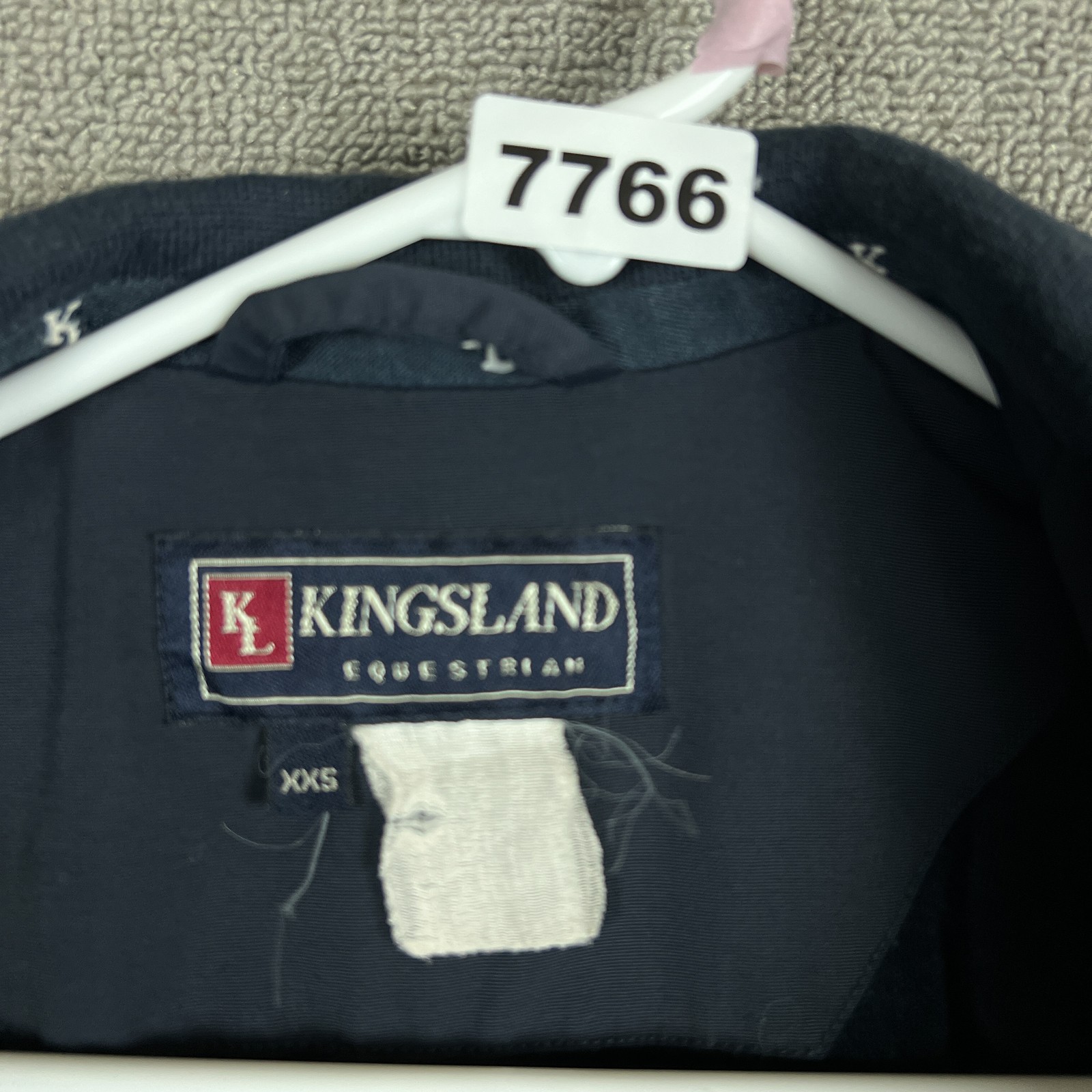 Kingsland Jacket Womens XXS Navy Bomber Thermolite Zip Off Sleeves Equestrian