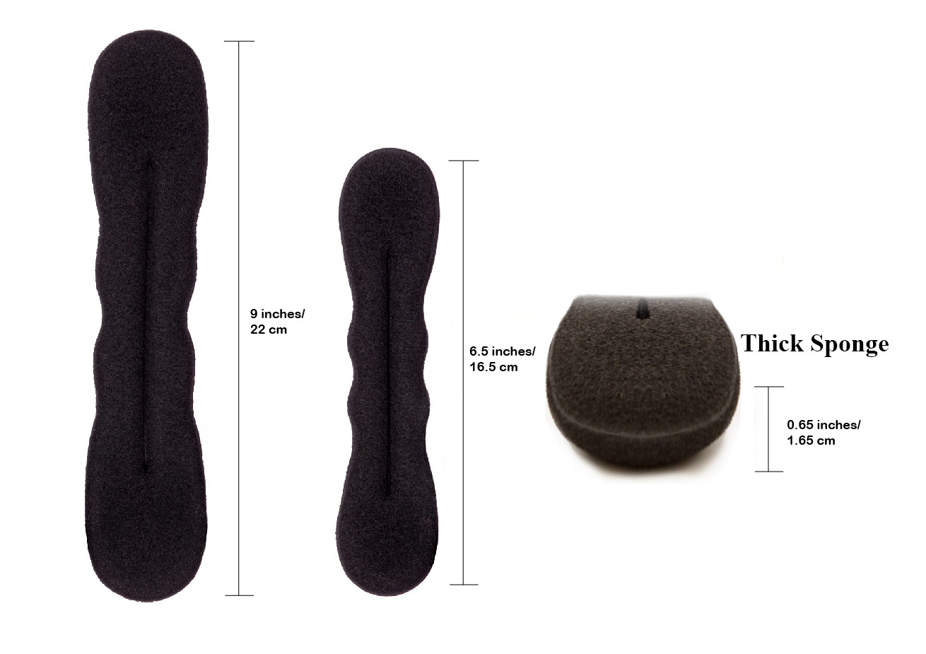 4pcs Black Magic Foam Sponge Bun Maker Hair Donut Ponytail Clip Twist Sock Bun