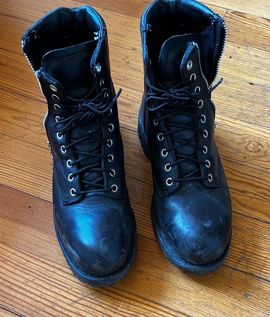 Red Wing Motorcycle Boots 979 Men’s Size 8.5 D Lug Soles Side Zip Up Combat