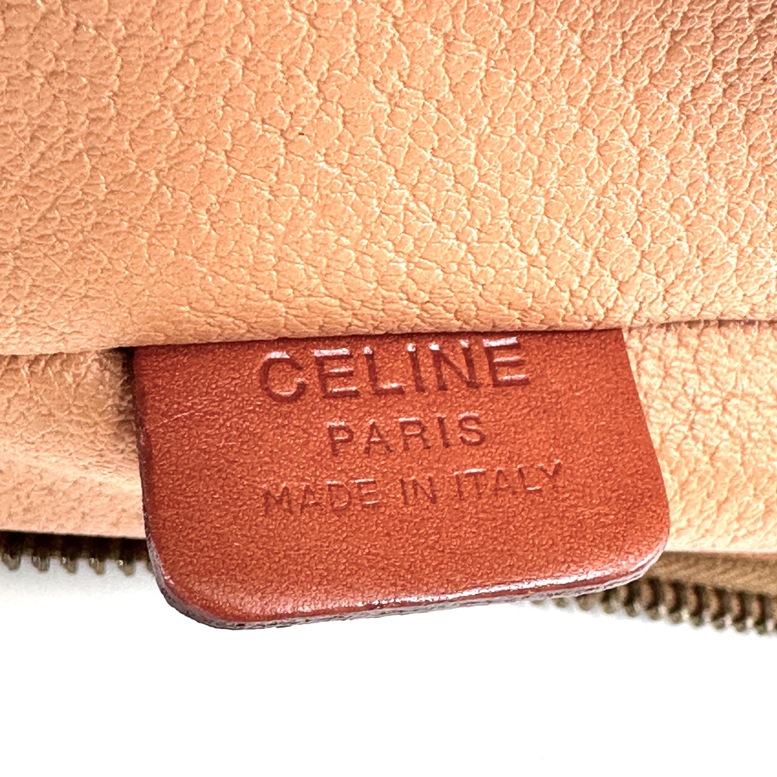 Celine Vanity Bag Macadam Leather Brown Authentic