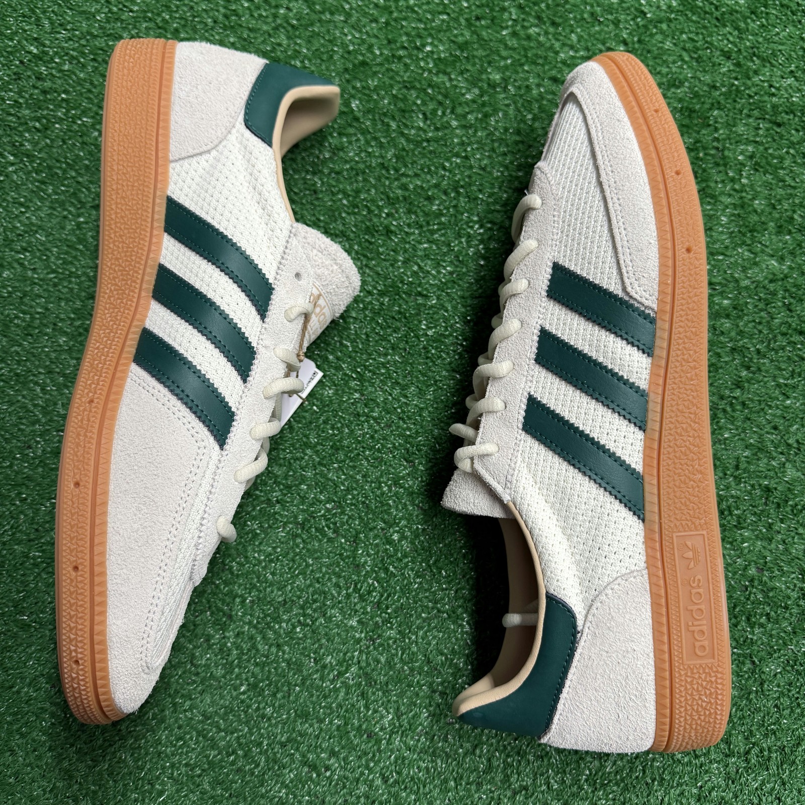 Adidas Handball Spezial Off White Collegiate Green Gum Mens IH6592 NEW Multi Sz