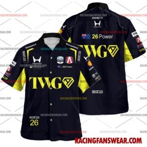 Will Power IndyCar Racing 2026 Uniform Apparel Clothes Hawaiian Polo Shirts