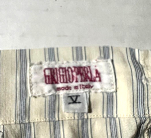 Vintage GRIGIO PERLA Men Fine Cotton Stripe Boxer Shorts Short sz L Eur 5 Italy