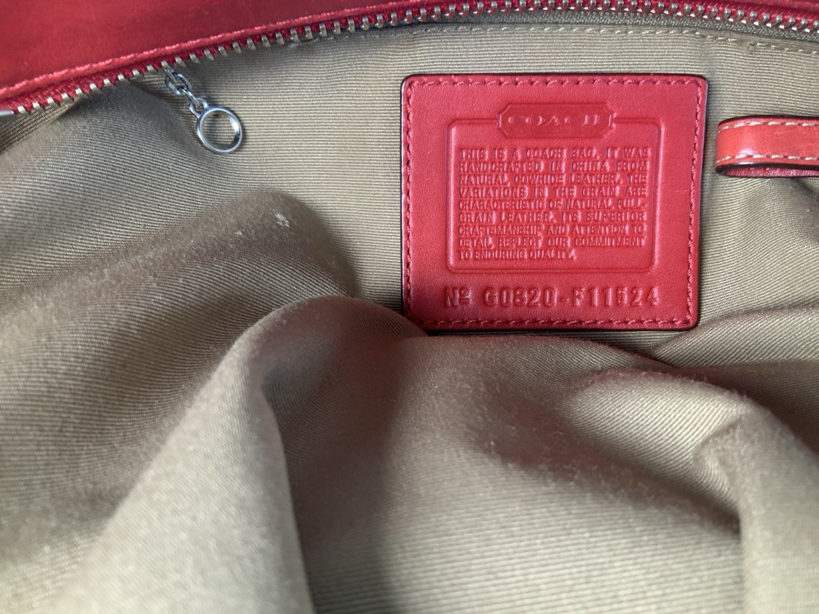 Coach Vintage 2008 Gallery Tote Bag Red Leather Shoulder Purse F11524 Y2K