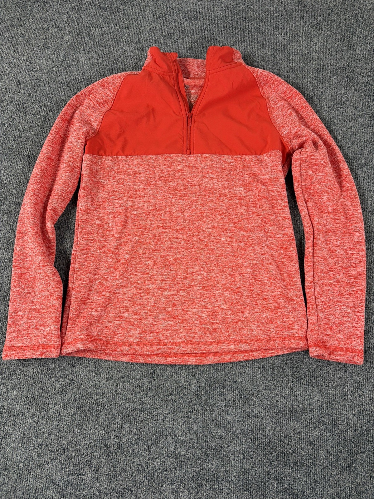 All in Motion Women’s Long Sleeve 1/4 Zip Fleece Pullover Orange Size L (12/16)