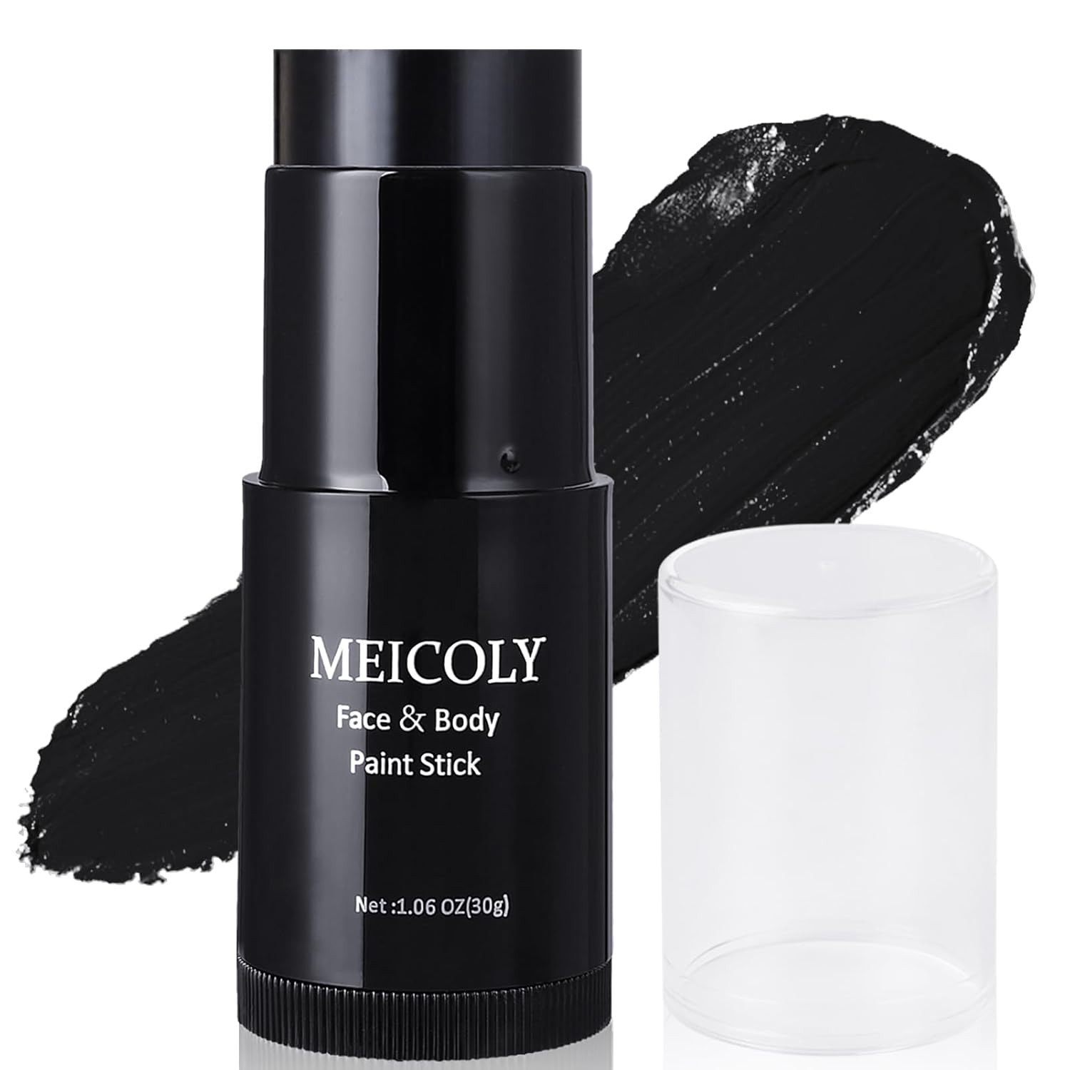 Black Face Body Paint Stick(1.06 Oz),Waterproof Black Face Paint for Cat Hallowe
