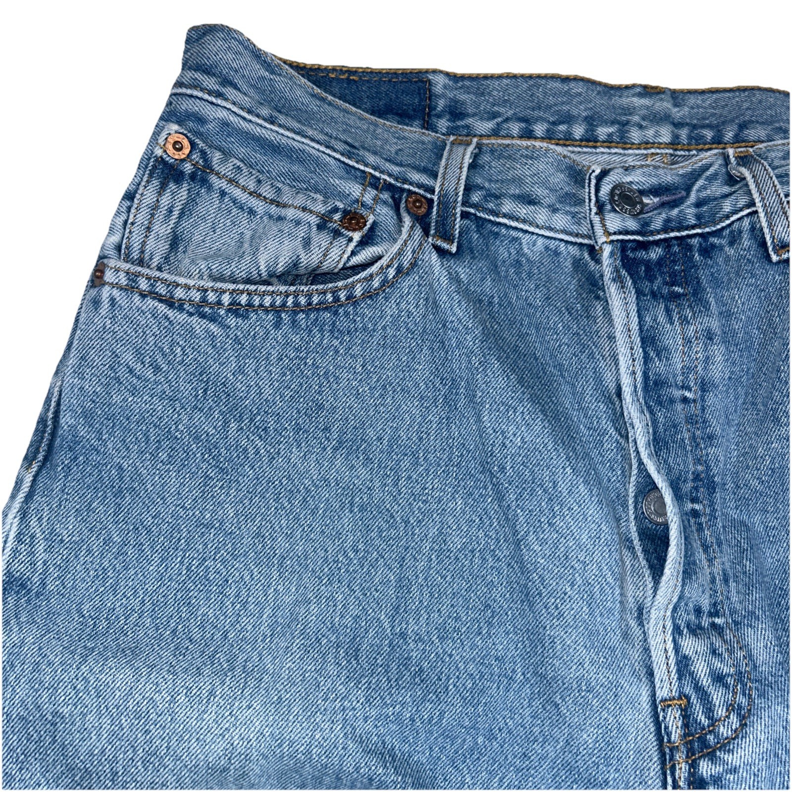 Vintage 2000 Levi’s 501 Men’s Jeans 34×34 Button Fly Denim Y2K