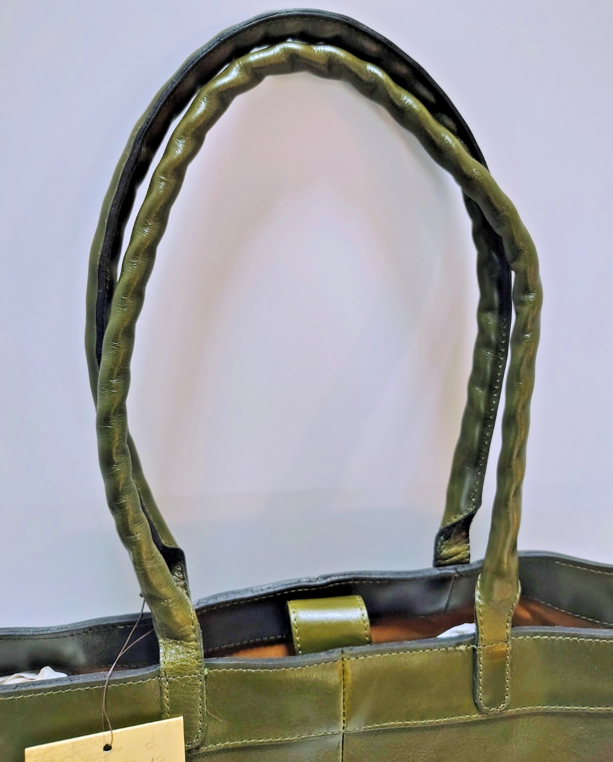 Patricia Nash Mallory Convertible Tote Soft Olive Leather Bag NWT MSRP $249 P996