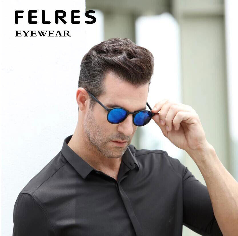 Round Polarized Lightweight Sunglasses For Men Women Retro Driving Glasses UV400