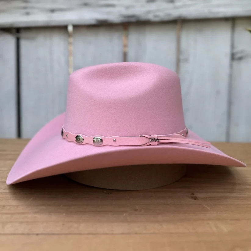 Original Tombstone 20X Western Cowboy Fur Felt Hat Denver Style – Pink