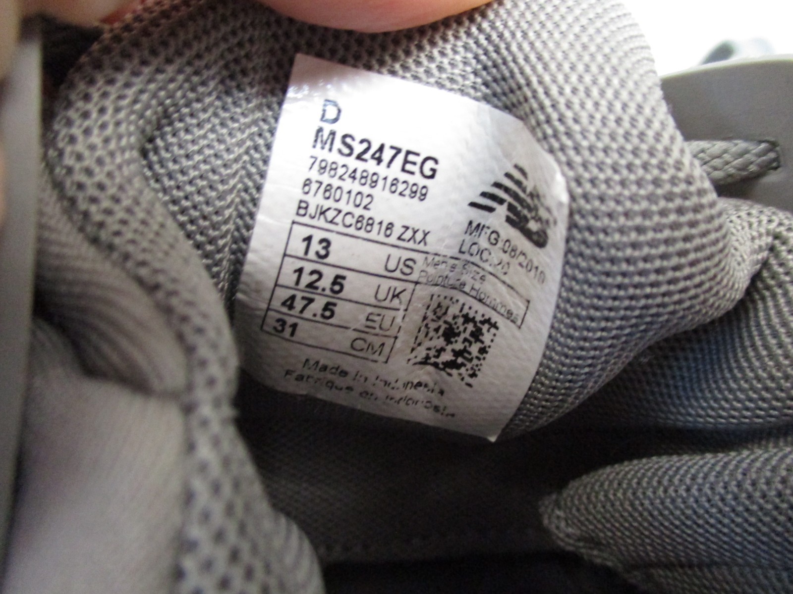 New Balance 247 Classic Shoes Mens 13 Gray White Daily Walking Lifestyle Trainer