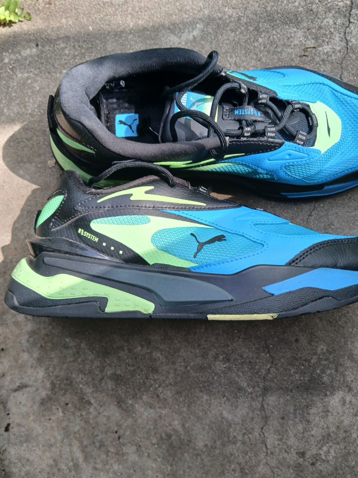Puma RS-Fast LS “Black Ocean Dive” Athletic Shoes Men size 8 (385707-01)