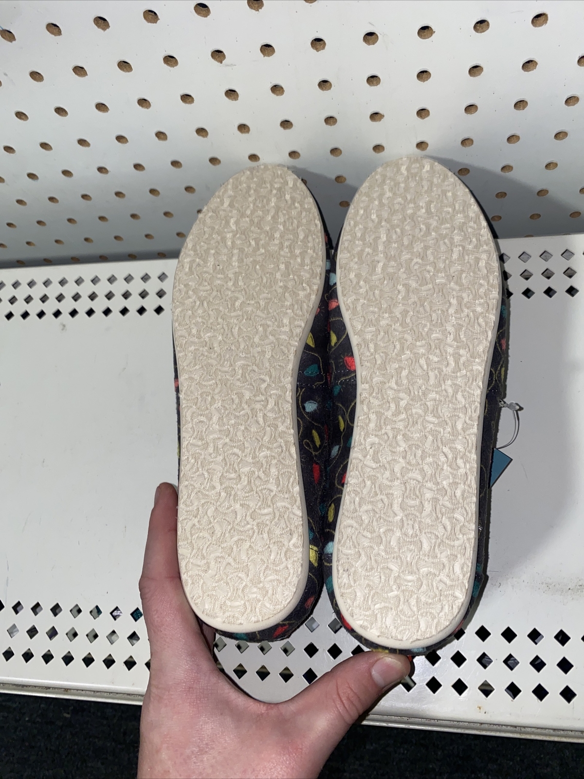 TOMS Belmont Forged Iron Christmas Tree Lights Womens Slip On Flats Size 6
