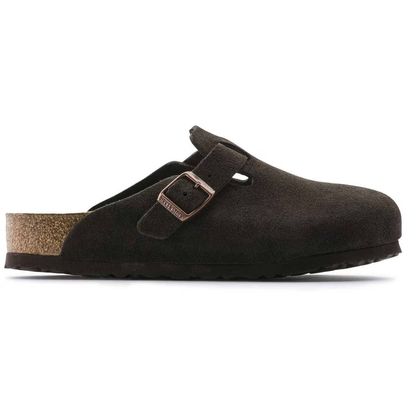 Birkenstock Boston Soft Footbed Clog Mocha Suede Unisex Comfort Slip-On Sandals