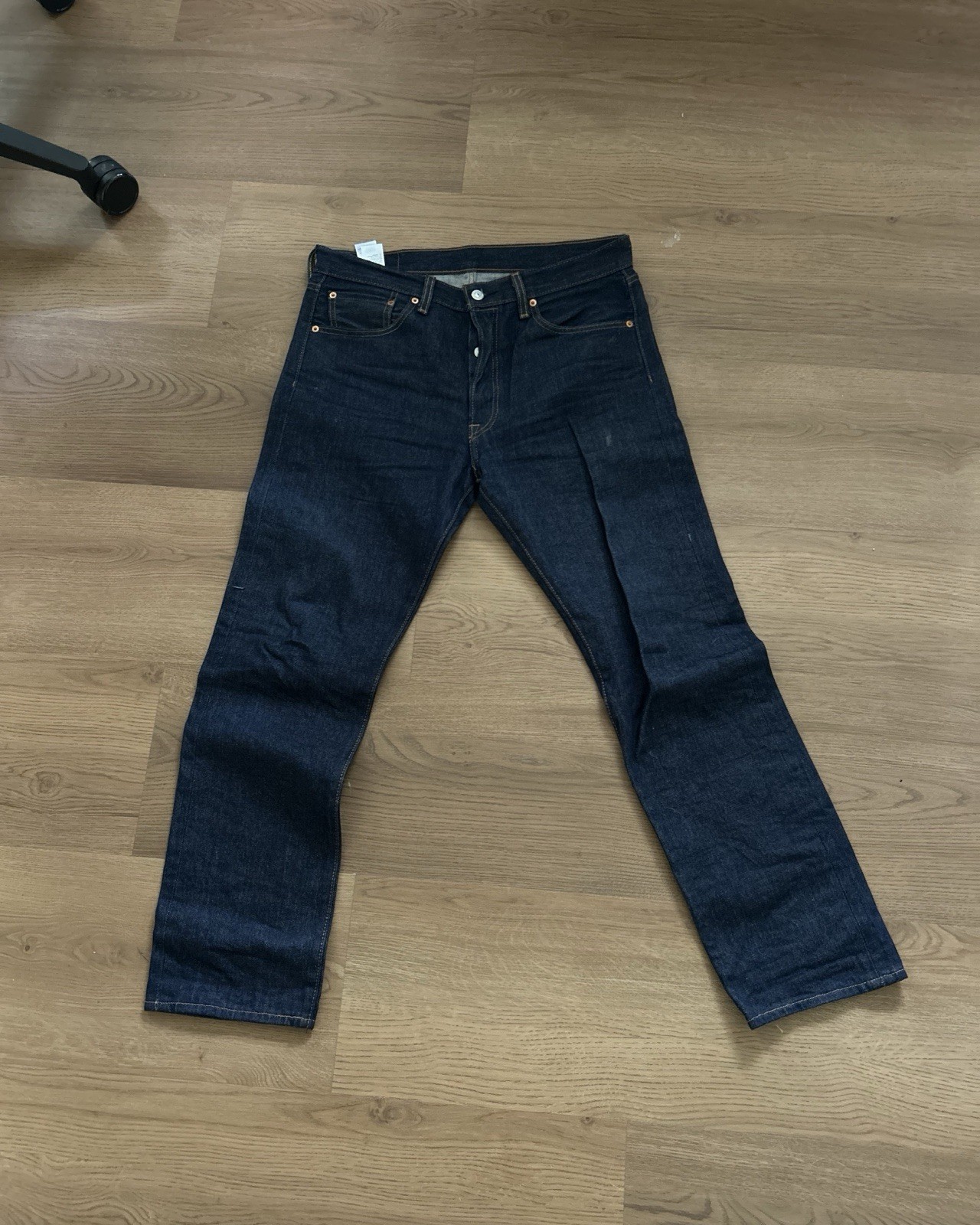 Levi’s Men’s 501 33×32 Original Straight Fit Jeans – Rigid Dragon