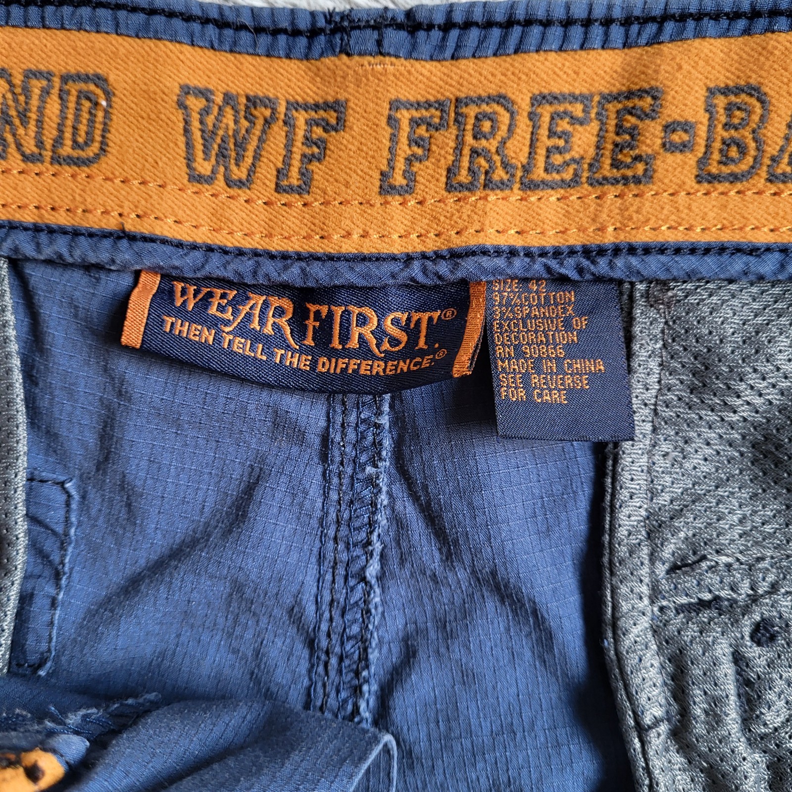 WearFirst Cargo Shorts Mens 42 Navy Blue Multi Pocket Outdoor Utility