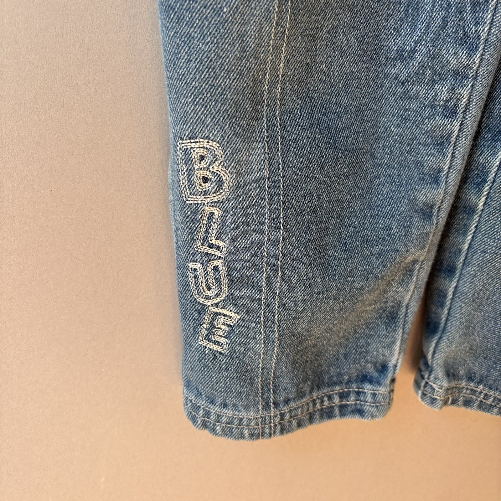 Vintage Y2K Kid’s Blues Clues Denim Overalls Embroidered 3T Nickelodeon Cotton