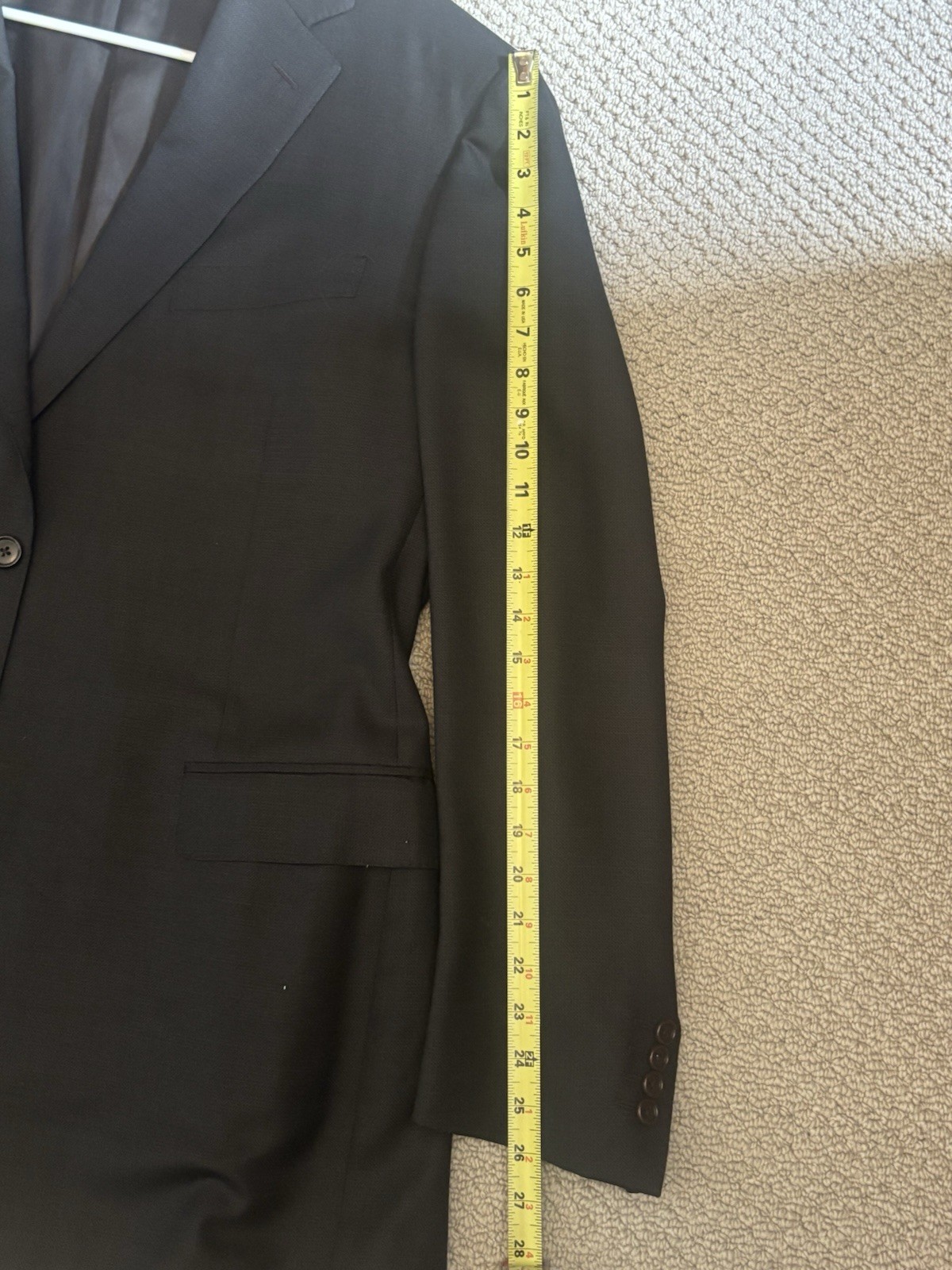 Canali Proposta Blazer Mens 60L / US 50L Black 100% Wool Italy Sport Coat XXL