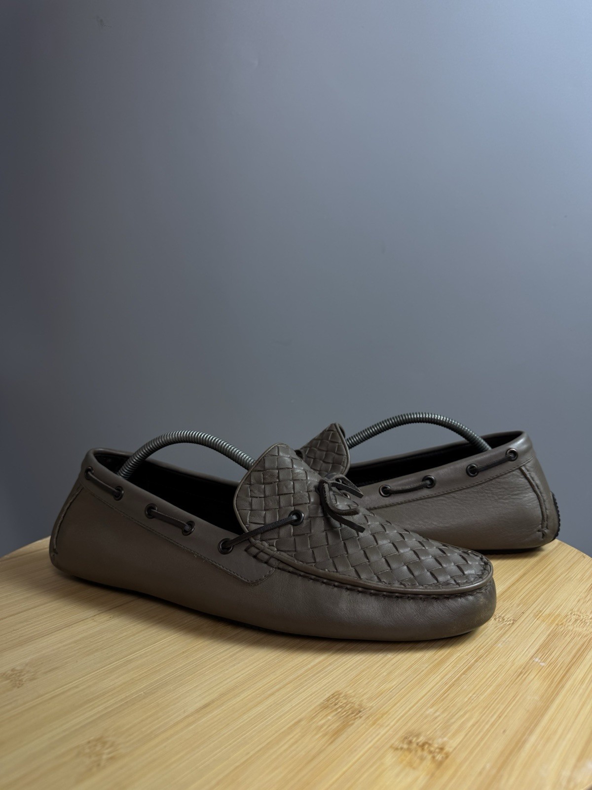 Bottega Veneta Moccasins Loafers Brown Leather Men 43 1/3