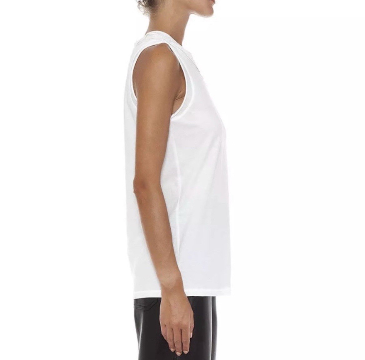 NWT 3.1 Phillip Lim Cascading Silk Ribbon Cotton Tank Top White Sz M