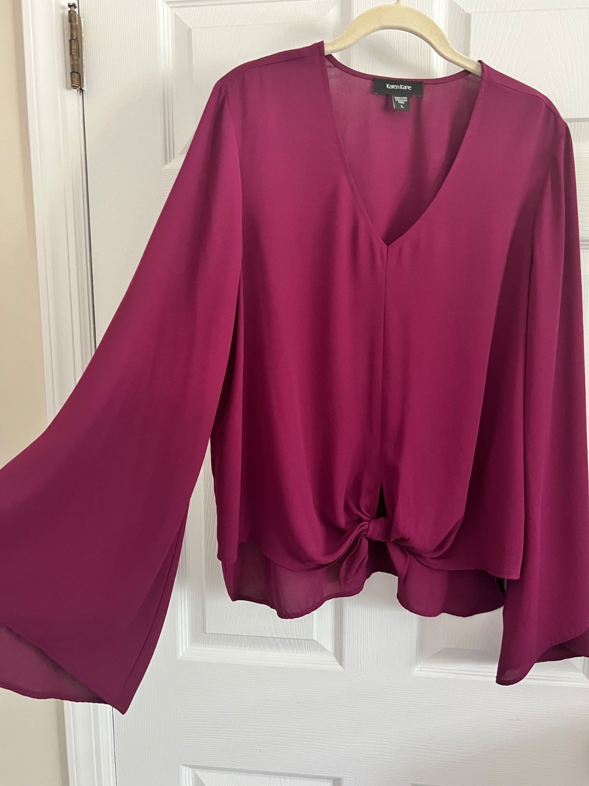 Karen Kane Wine Color Blouse size L