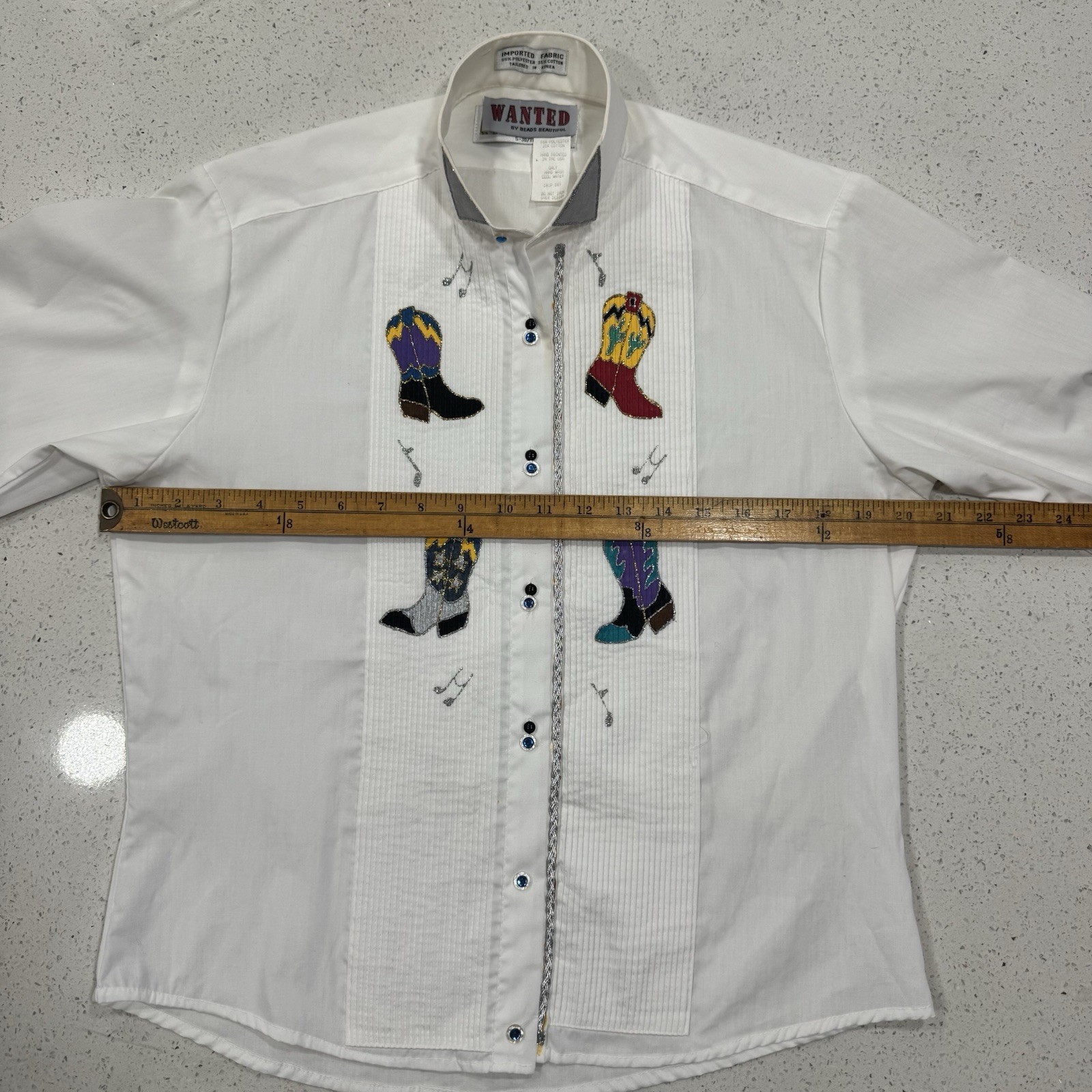 Wanted By Beads Beautiful Women’s Button Up Long Sleeve S 30/31 Western Ranch