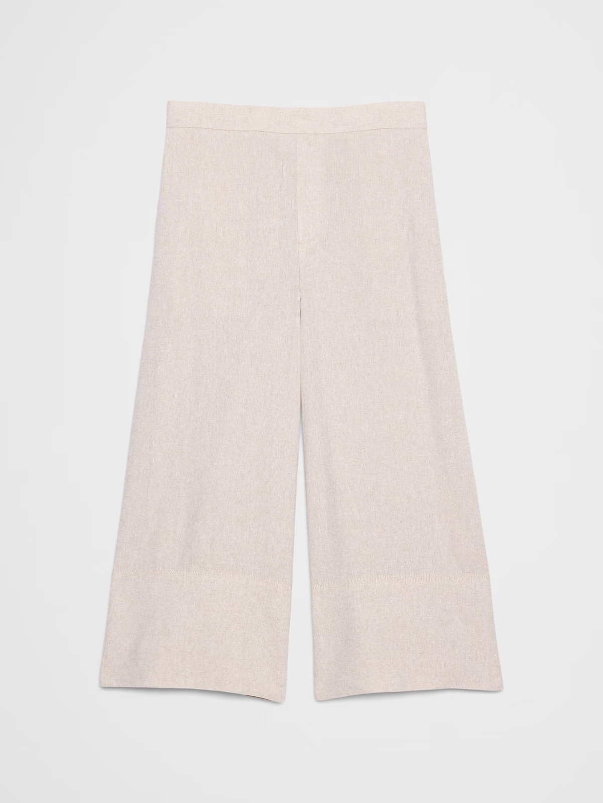 BANANA REPUBLIC NAVY ANYDAY WIDE-LEG HIGH-RISE LINEN-BLEND CROPPED PANT SZ M NEW