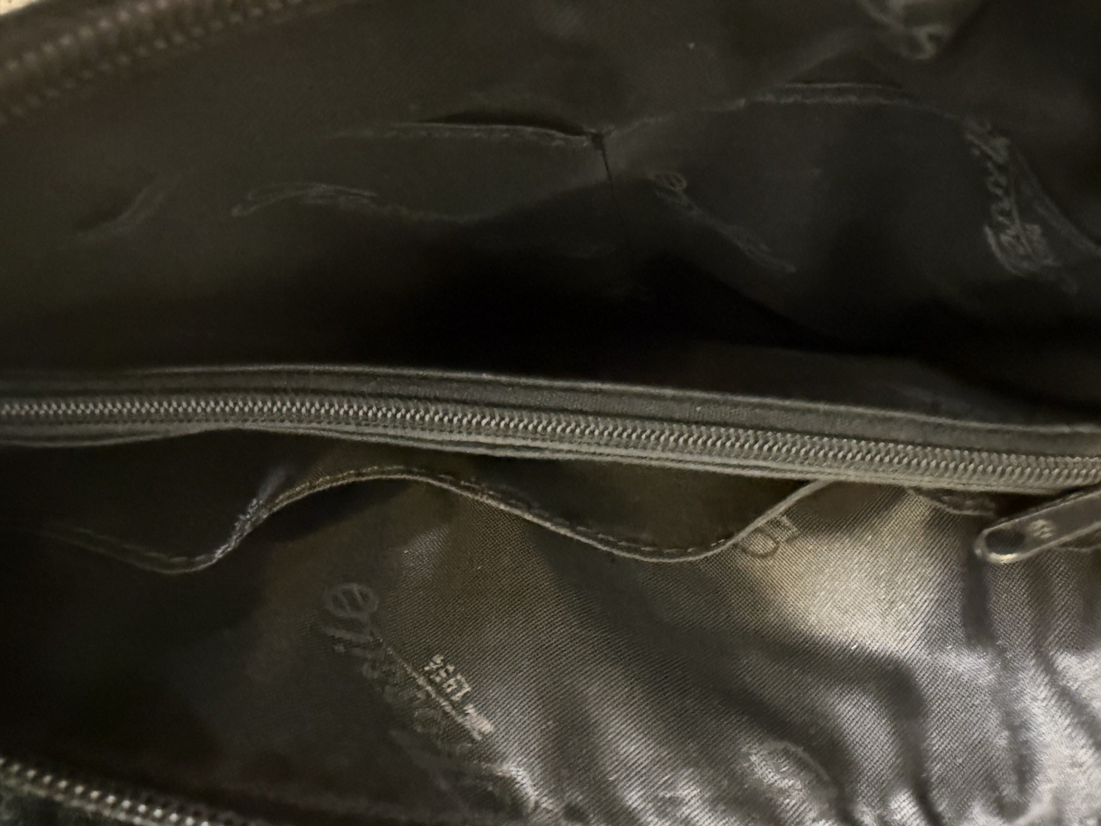 Fossil Vintage Black Leather Crossbody Bag Organizer Purse Shoulder Bag 75082
