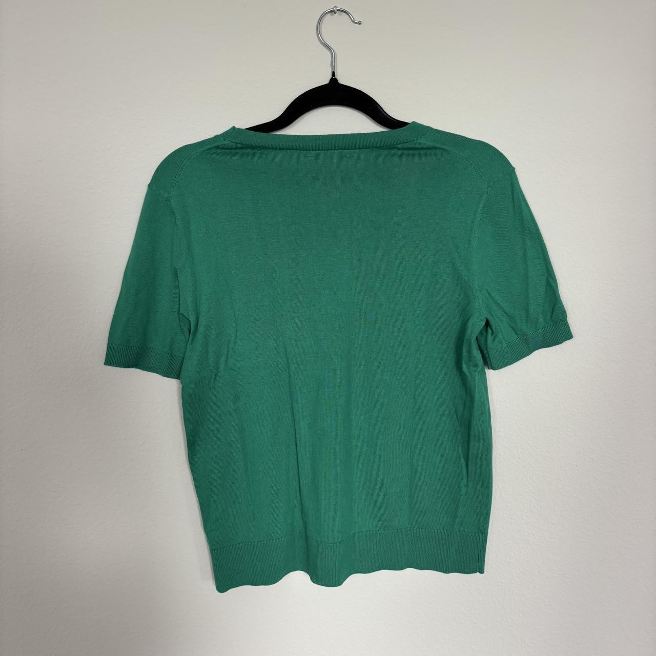 NWT Vineyard Vines Luxe Short Sleeve Sweater Green Cashmere Blend S $110