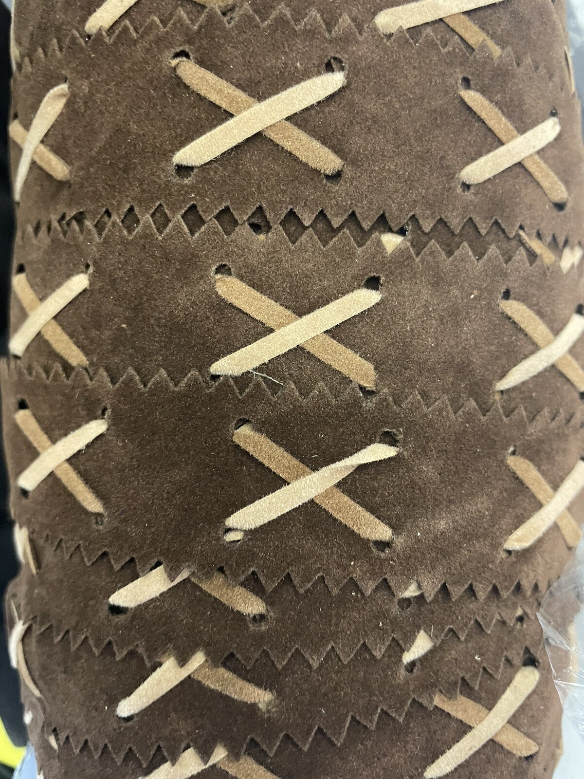 WHOLESALE 60 yards Brown with beige cross Cross trim great For customs